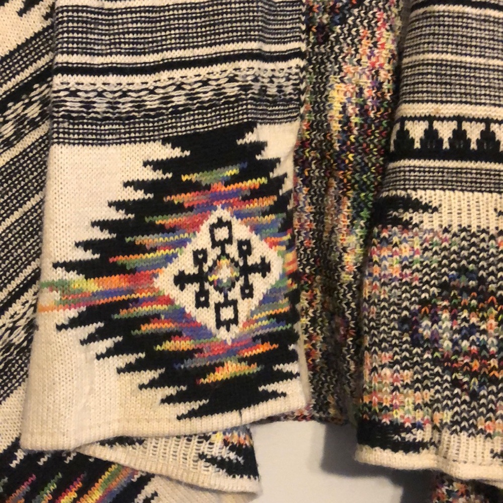 Rainbow pattern cardigan